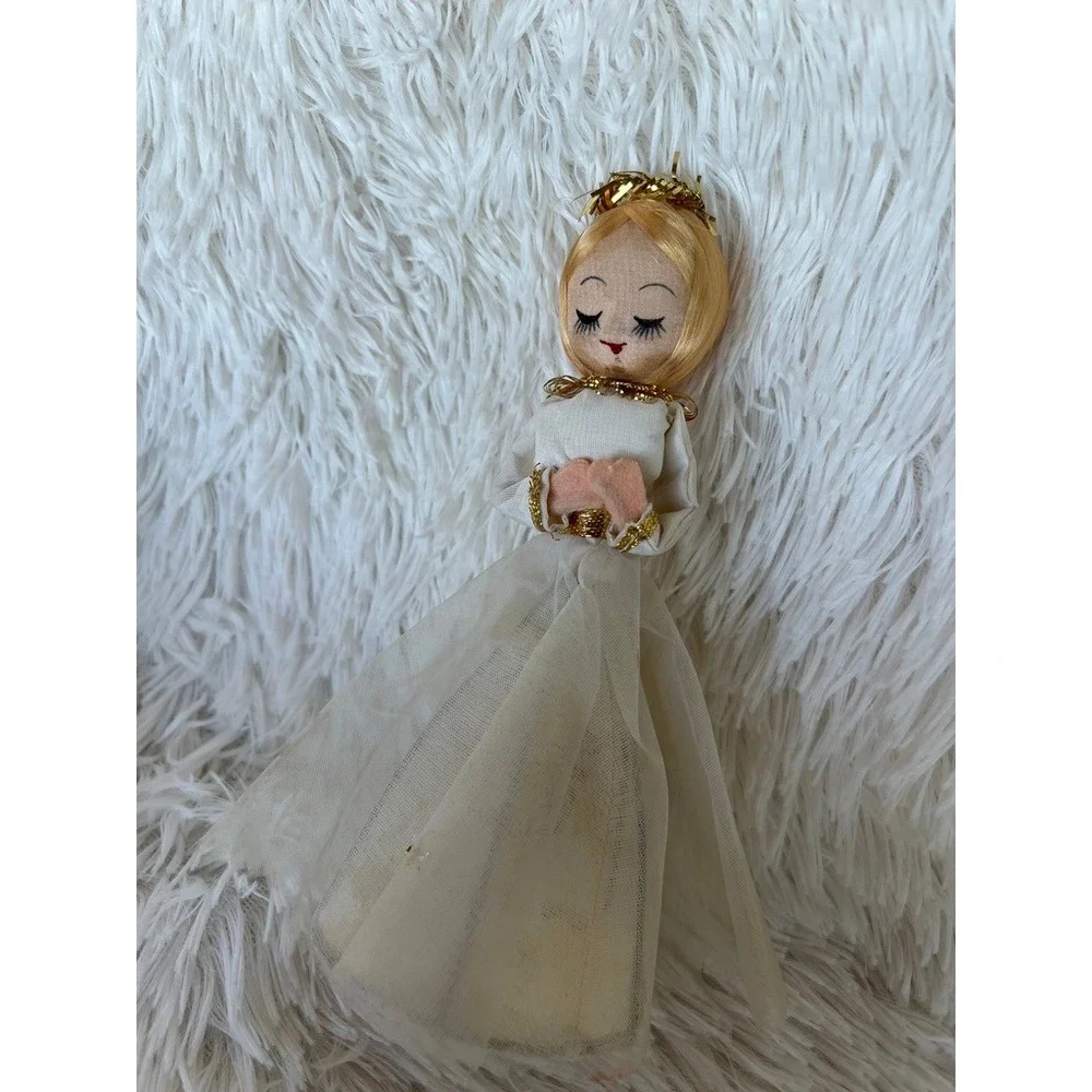 Vintage Christmas Angel Tree‎ Topper Doll MCM Sleepy Eye Kitsch Holiday Decor